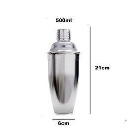Hermia Shaker de Acero Plateado 500 ml